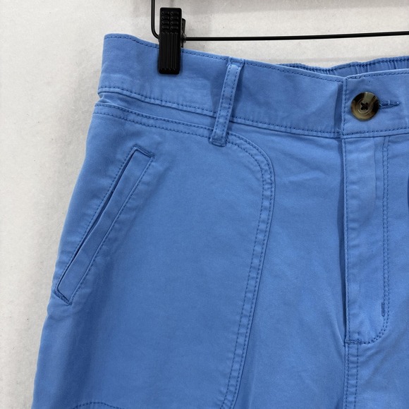 Sonoma Pants Womens Medium Blue Cropped Straight Twill Stretch Casual Travel NWT - Picture 3 of 15